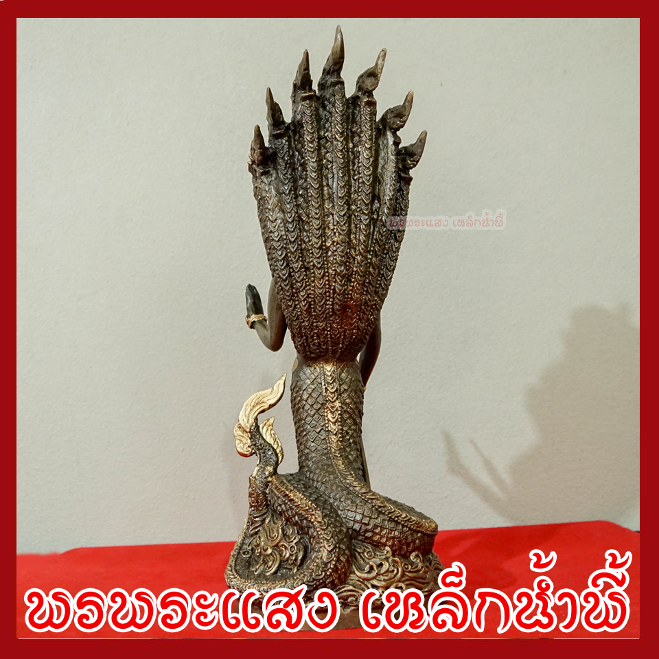 พ่อปู่ศรีสุทโธ แม่ย่าศรีปทุมมา สูง 14 นิ้ว วัตถุมงคล เนื้อมวลสารแร่เหล็กน้ำพี้