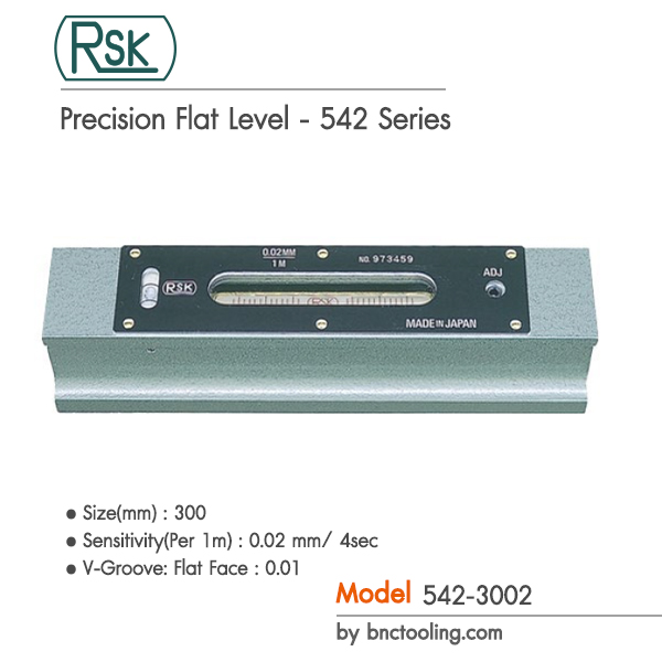 RSK,ชนิดหน้าเรียบความละเอียดสูง,Precision Flat Level, 542 Series,542-3002