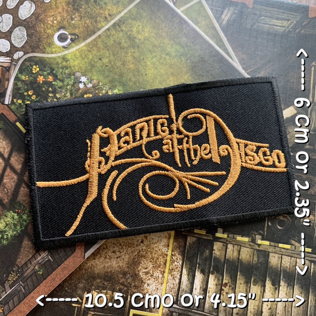 Panic at the disco วงดนตรี ร็อค เฮฟวี่เมทัล พังค์ ตัวรีดแบบปัก อาร์มปัก ตัวรีดติดเสื้อ ตัวรีด ติดกระเป๋า ติดหมวก ติดแจ๊คเก็ต Rock Iron on Embroidered Patch