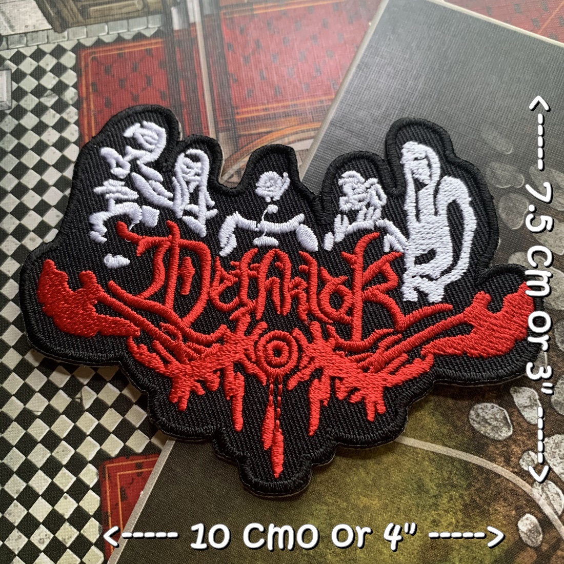 Dethklok วงดนตรี ร็อค เฮฟวี่เมทัล พังค์ ตัวรีดแบบปัก อาร์มปัก ตัวรีดติดเสื้อ ตัวรีด ติดกระเป๋า ติดหมวก ติดแจ๊คเก็ต Rock Iron on Embroidered Patch