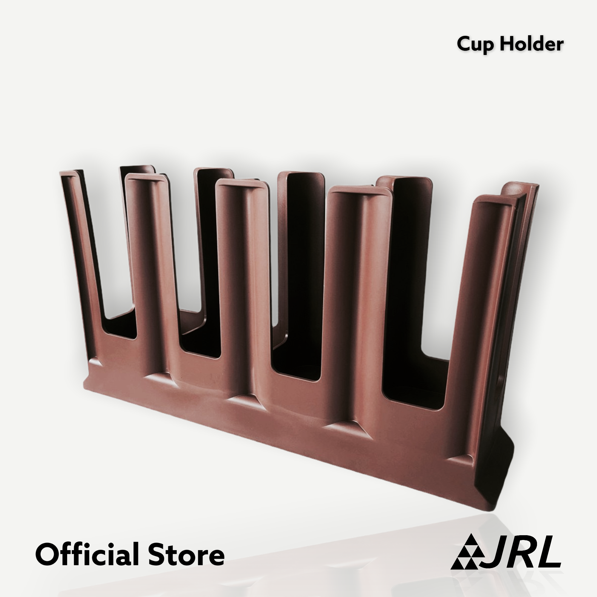 JRL ที่ใส่แก้ว (พลาสติก) 4 ช่อง สีดำ