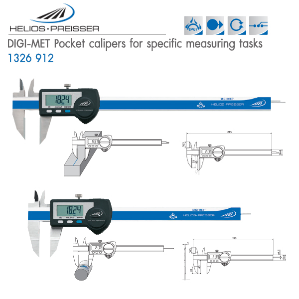 HELIOS-PREISSER,DIGI-MET Pocket calipers for specific measuring tasks,1326 912