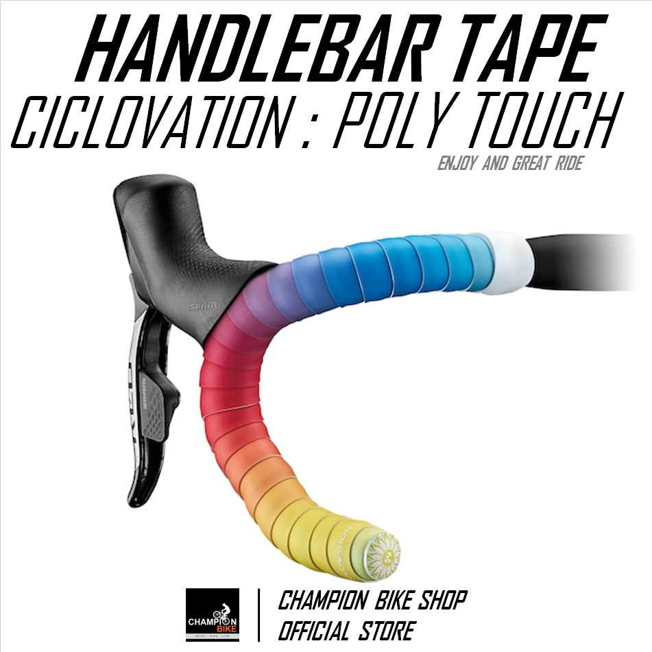 ผ้าพันแฮนด์เสือหมอบ สีเฟดรุ้ง CICLOVATION : POLT TOUCH - OMBRE RAINBOW HANDLEBAR TAPE