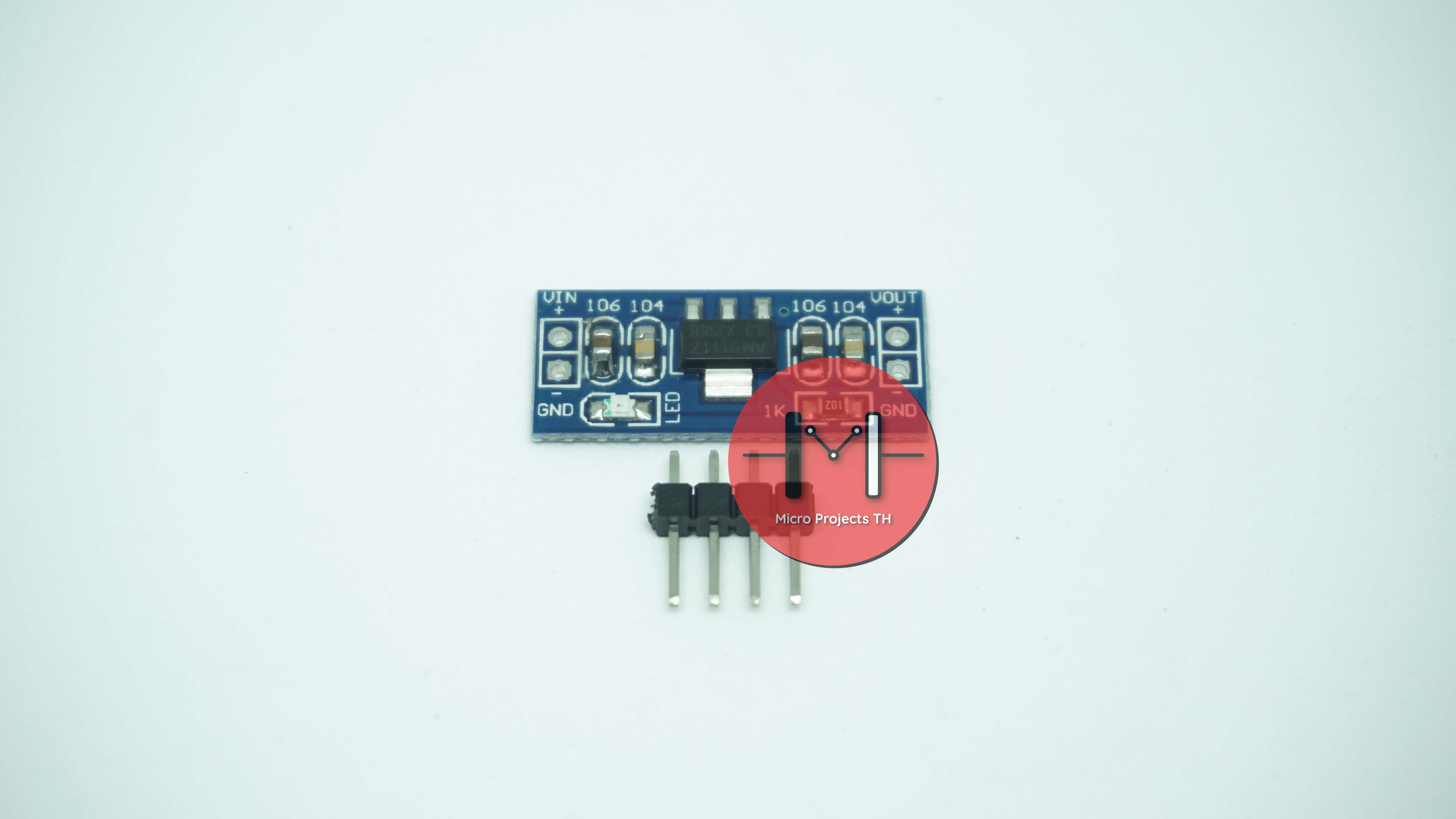 4.5V-7V to 3.3V AMS1117-3.3V Power Supply Module