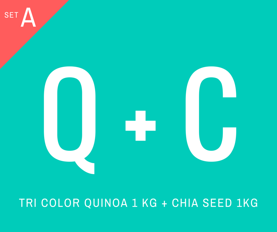SET A : Mix Quinoa 1kg + Chia seed 1kg