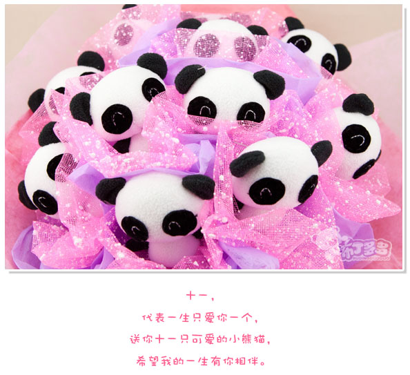 Panda Bouquet 8 pieces