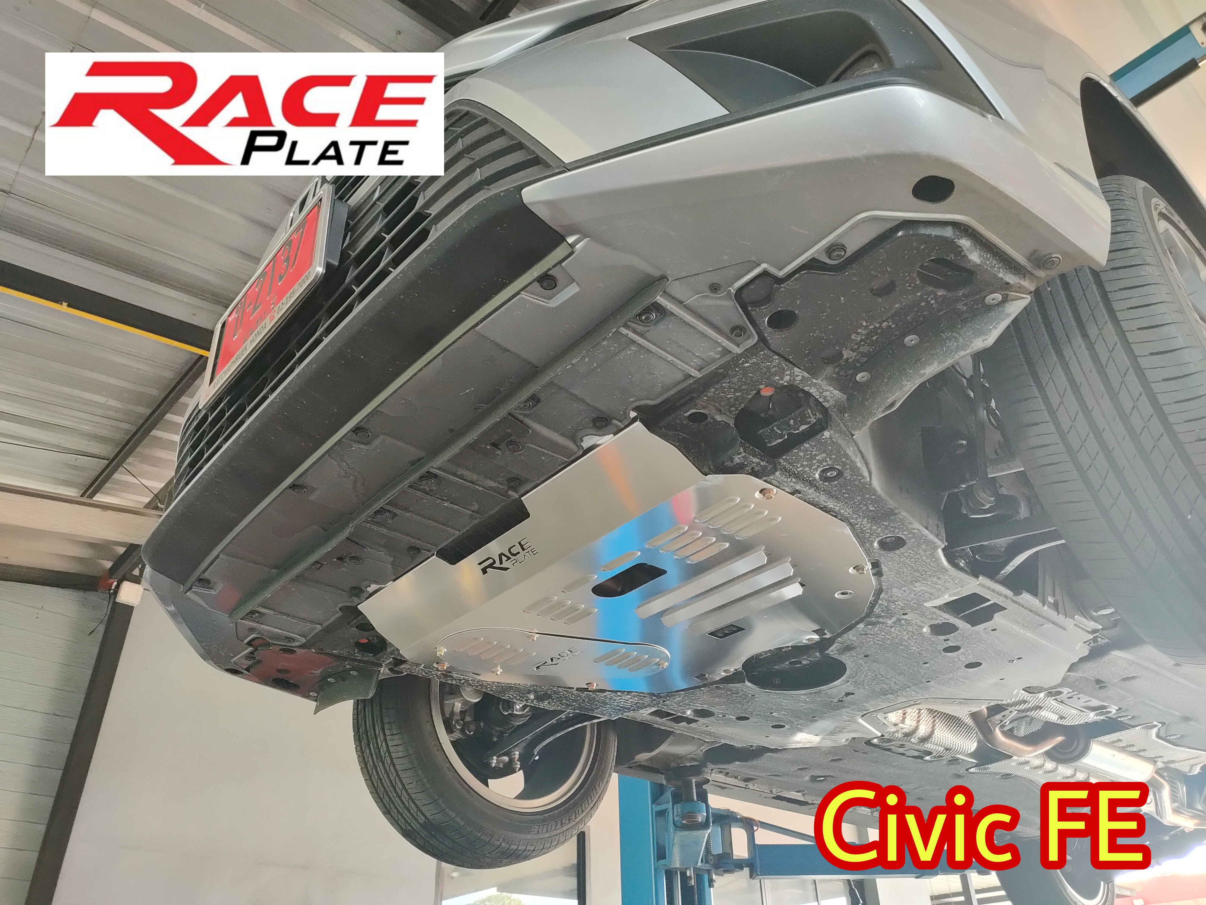 แผ่นปิดใต้ห้องเครื่องอลูมิเนียม Honda Civic Fe 2021 Raceplate_Undertray