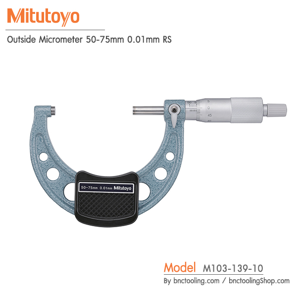 Mitutoyo,Outside Micrometer 50-75mm 0.01mm RS,M103-139-10