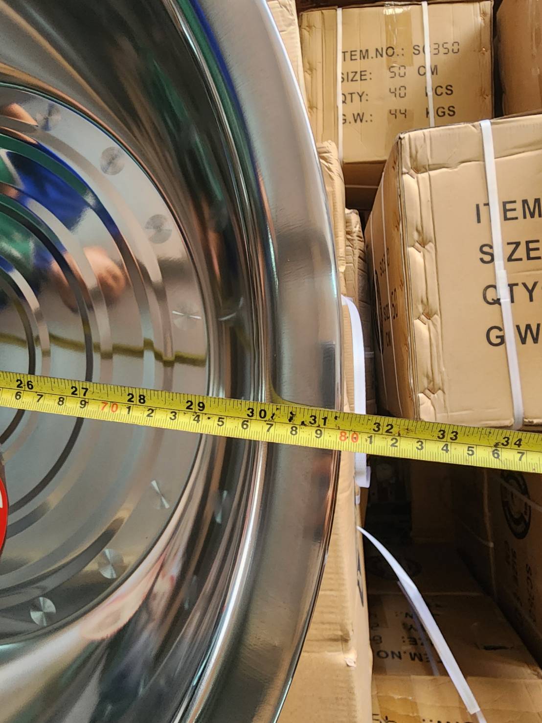 FOFO กะละมังพับขอบสแตนเลส หนา 80 ซม.