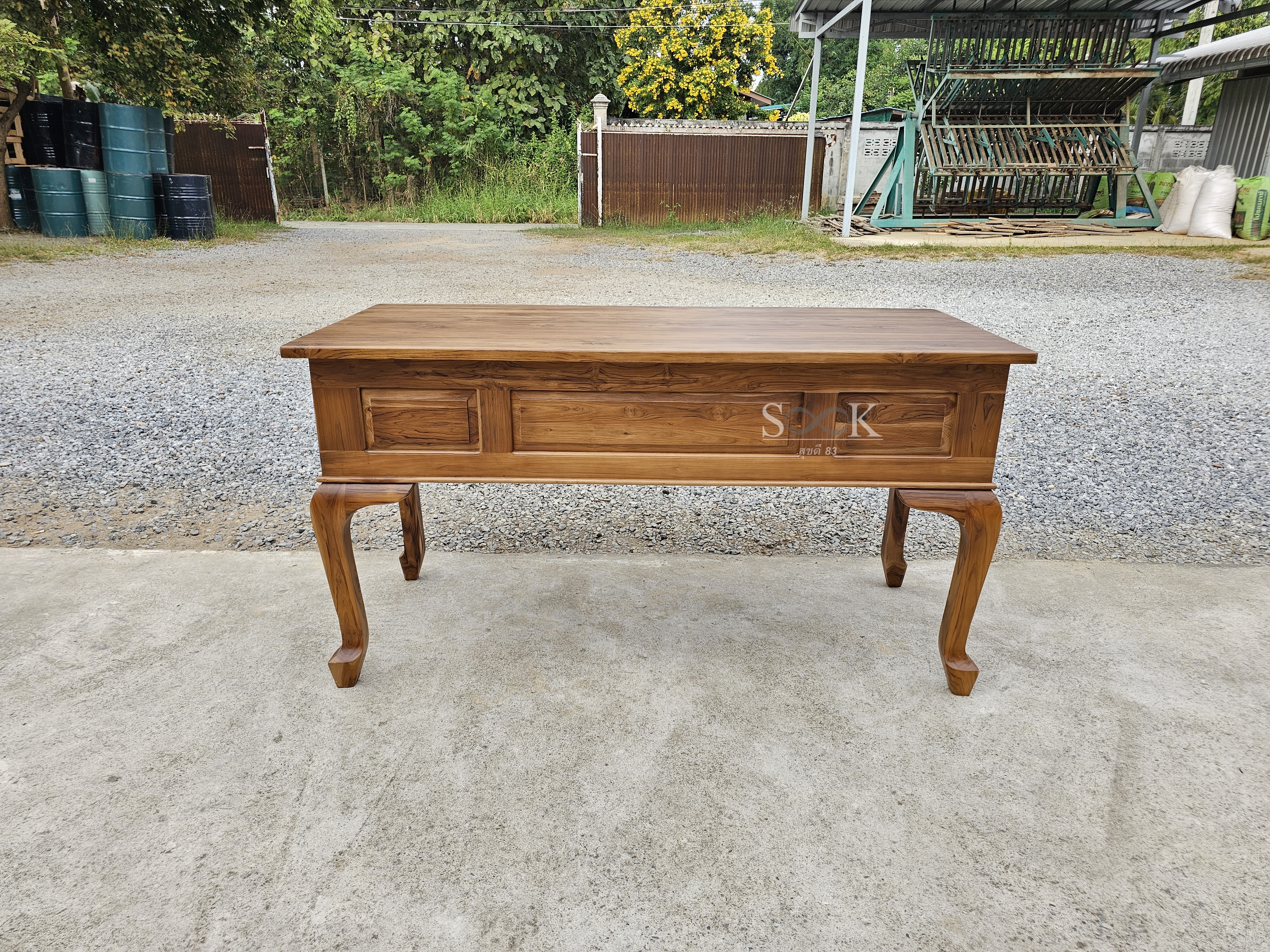 โต๊ะทำงานขาหลุยส์ 5 ลิ้นชัก