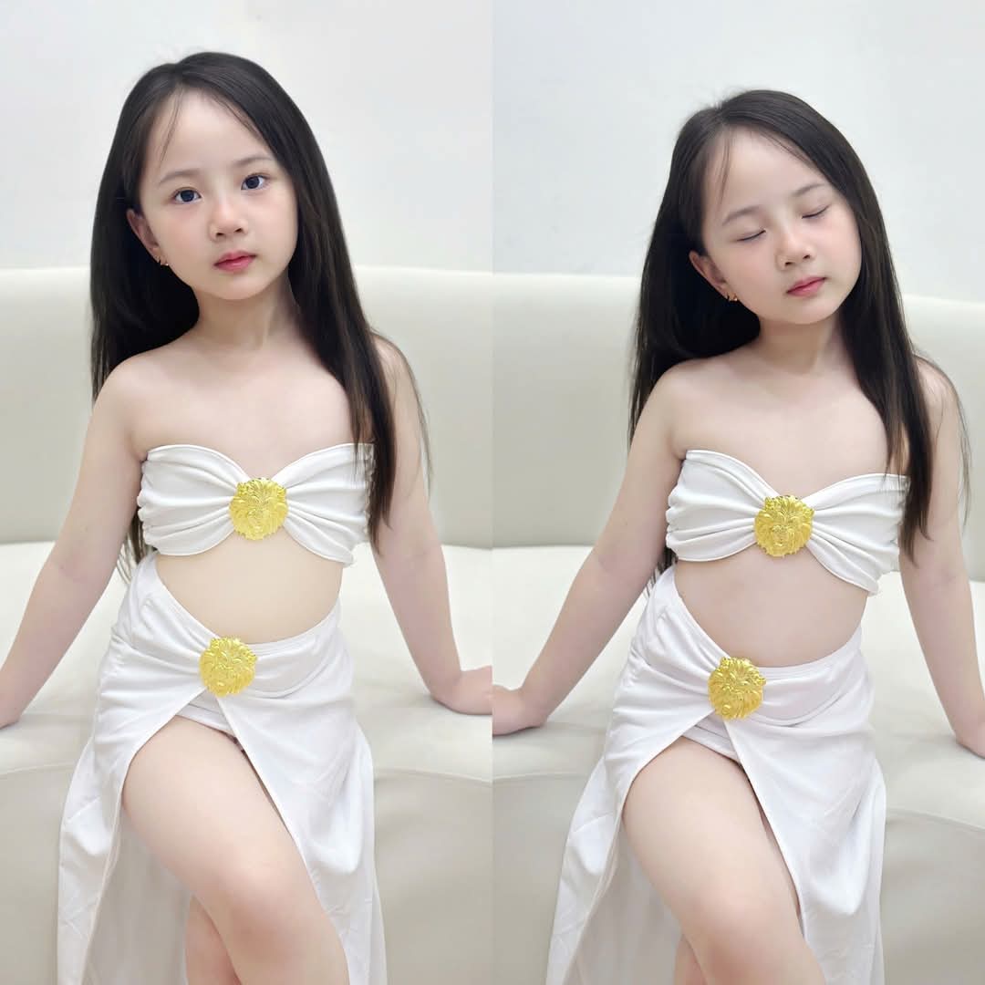 🔥พร้อมส่ง ชุดเด็กผู้หญิงแฟชั่นเวียดนาม/F3.17 _น้ำหนัก 19-21 kg