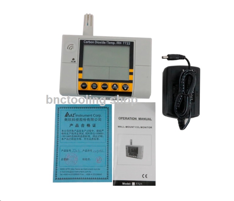 เครื่องวัดก๊าซ (Gas detector),AZ7722 Carbon Dioxide Tester/Temperature Meter/RH Meter 3 in 1 Co2 Gas Detector.