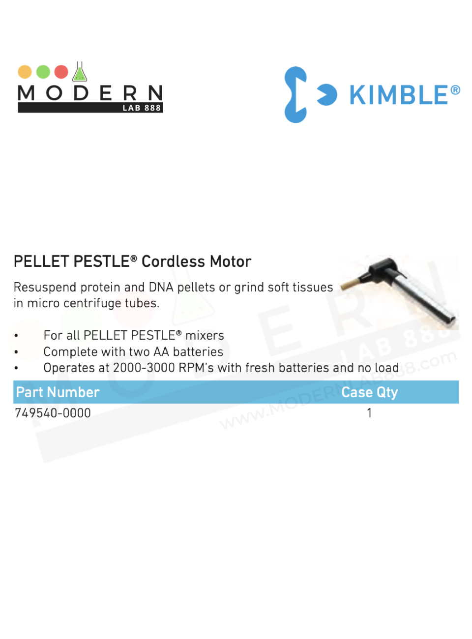 PELLET PESTLE® Cordless Motor