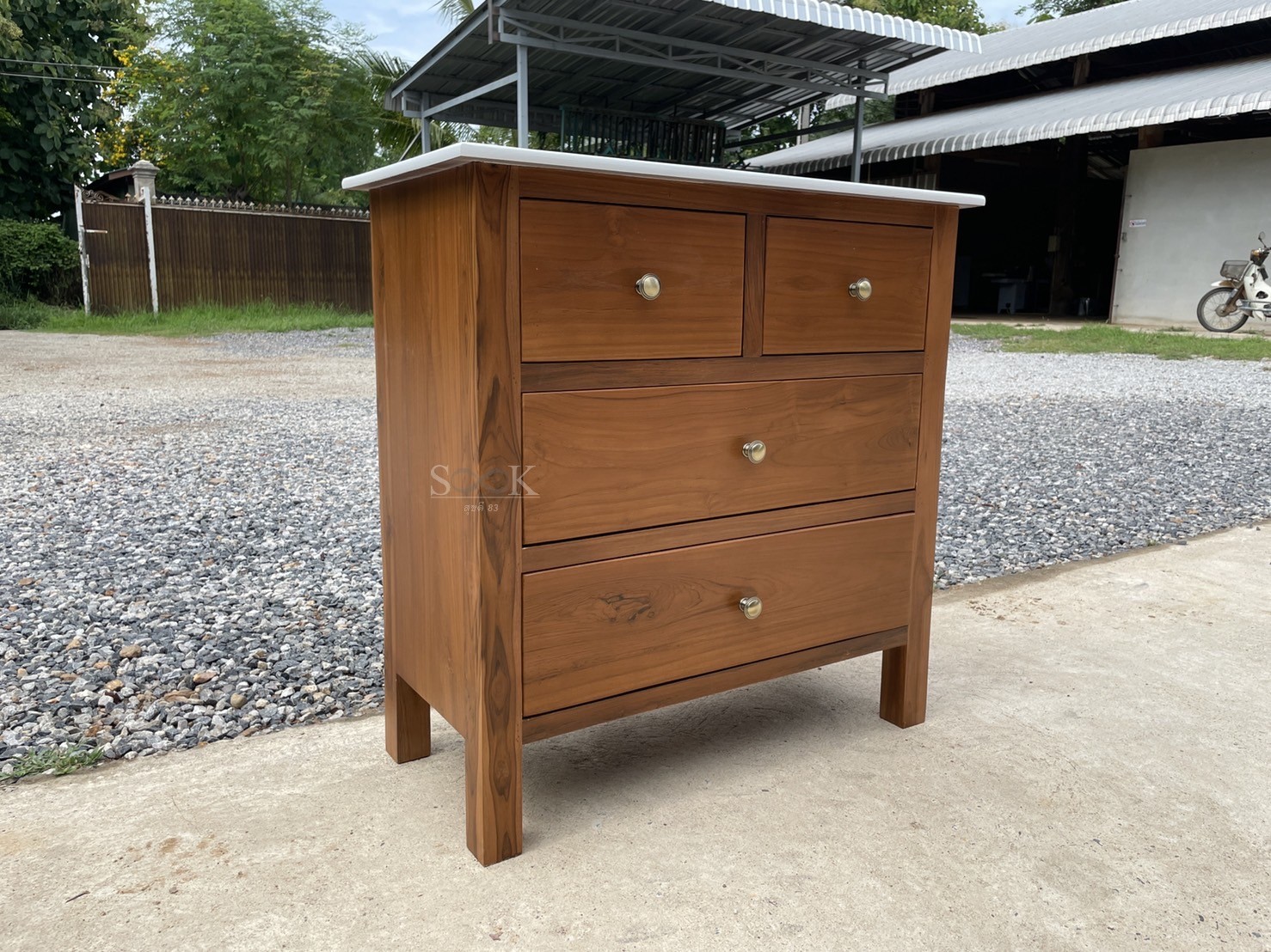 ตู้ลิ้นชักคลาสสิค (สีสัก)