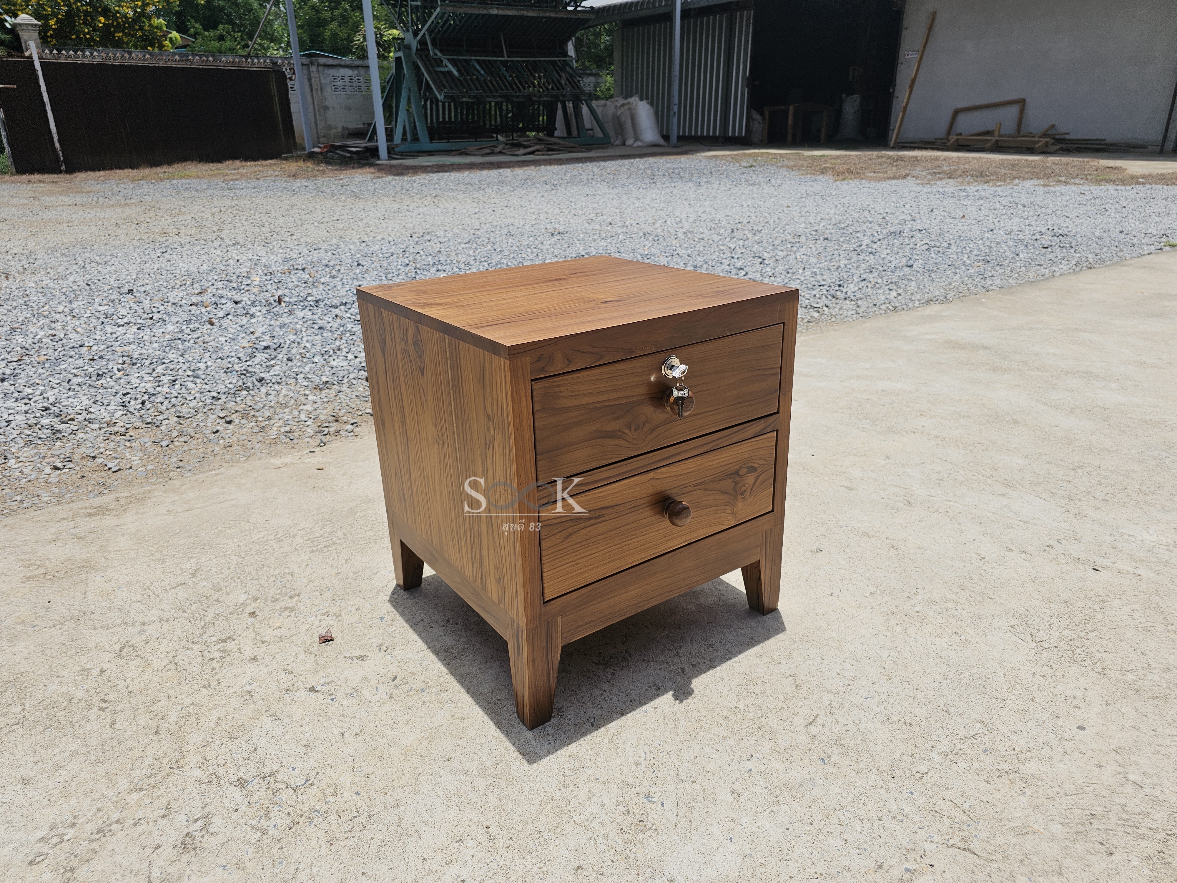 ตู้หัวเตียงโมเดิร์น 2 ลิ้นชัก ขาโมเดิร์น