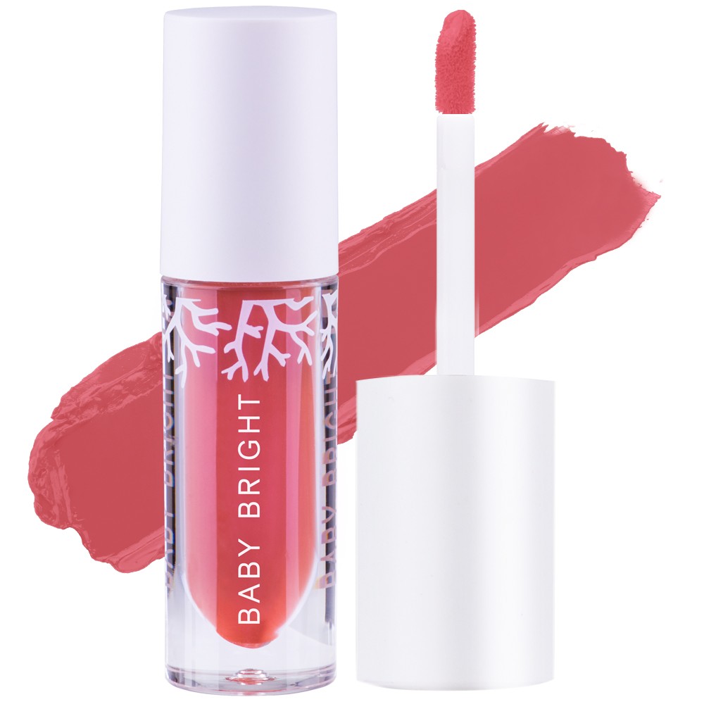 BABY BRIGHT LIP & CHEEK MATTE TINT 2.4G #21 Living Coral ลิปเบบี้ไบร์ท ลิปทิ้น ทิ้นท์ เนื้อแมท ใช้ได้ทั้งปากและแก้ม 2.4 กรัม สี 21 ลีฟวิ่งคอรัล