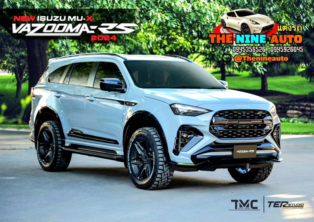 ชุดแต่งมิวเอ็กซ์ 2024 MU-X แบบ Vazooma RS ชุด 4 ชิ้น(มีสปอยเลอร์)*ใส่เฉพาะรุ่น RS เท่านั้น*