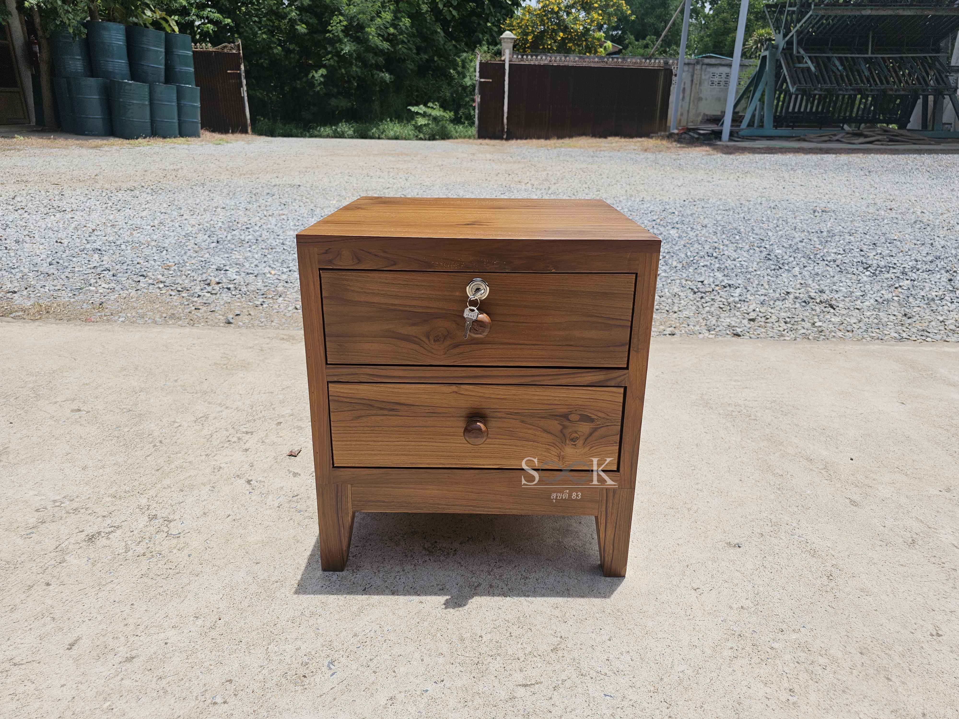 ตู้หัวเตียงโมเดิร์น 2 ลิ้นชัก ขาโมเดิร์น