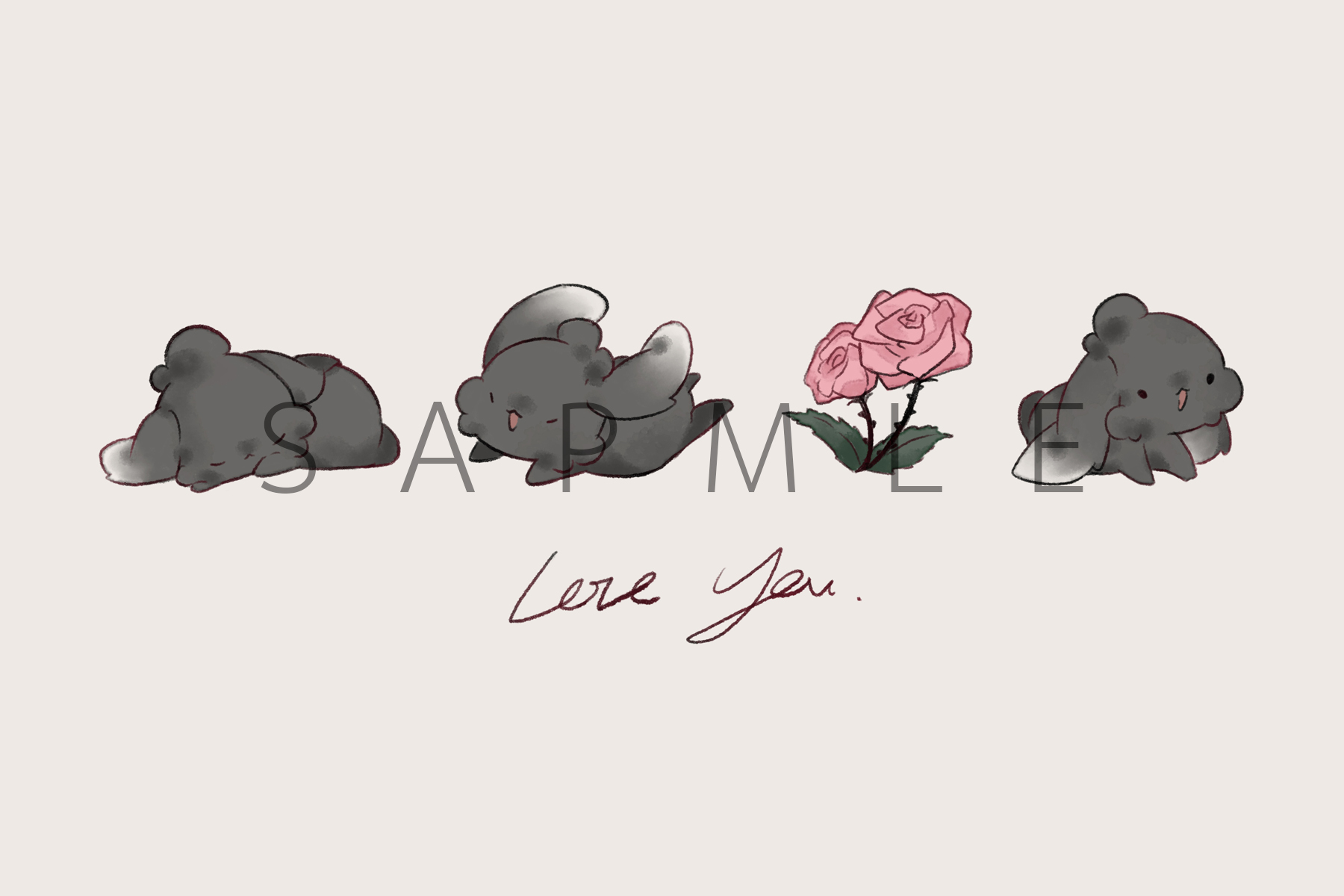 Hana Project : โปสการ์ด ลายทัมโปโปะ LOVE