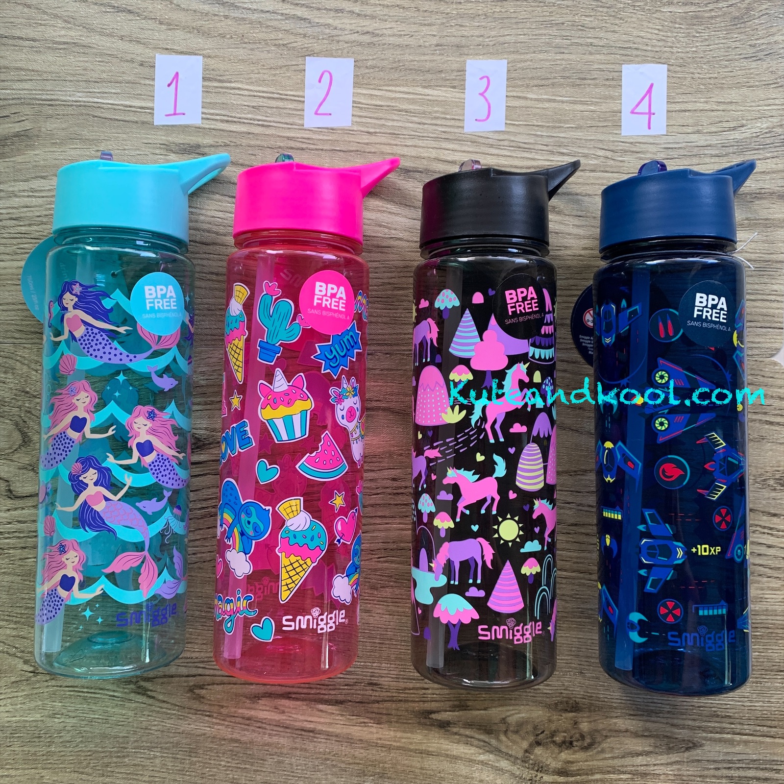 กระติกน้ำ หลอดดูด Smiggle water bottle-Vibin จรวด