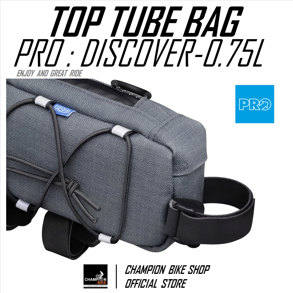 กระเป๋าใส่ของกันน้ำ ยึดท่อบนเฟรม PRO : DISCOVER 0.75 L TOP TUBE BAG BIKEPACKING