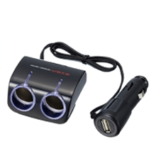 ช่องเสียบที่จุดบุหรี่ 2 ช่อง + USB / หมุนได้ 360 องศา (ญี่ปุ่น)