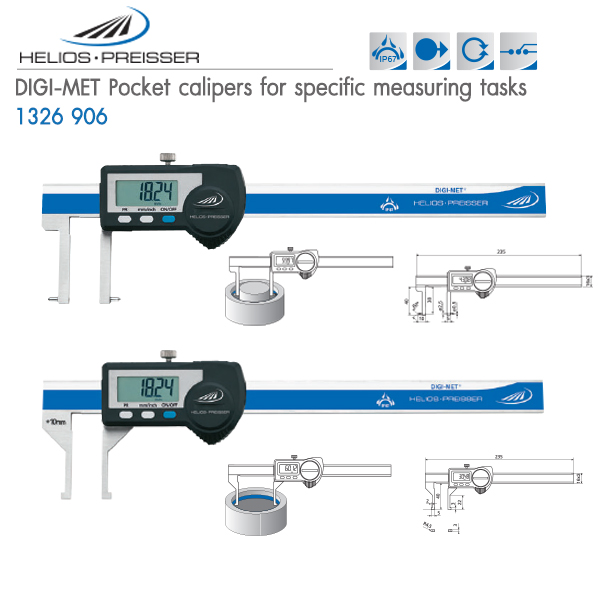 HELIOS-PREISSER,DIGI-MET Pocket calipers for speclfic measuring tasks,1326 906