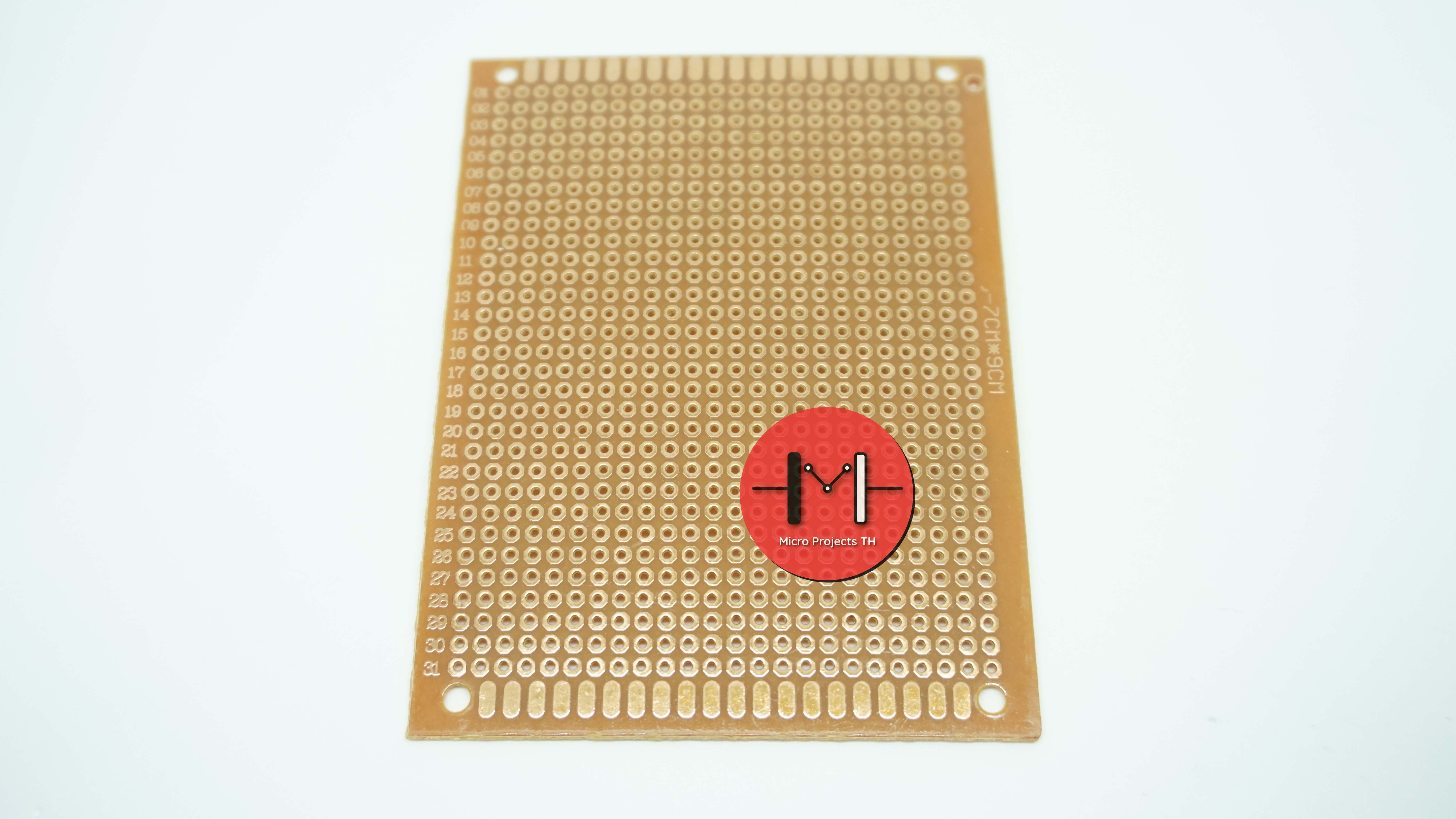 แผ่นปริ๊นอเนกประสงค์ PCB 1หน้า ไข่ปลา Prototype PCB Board 7x9 cm