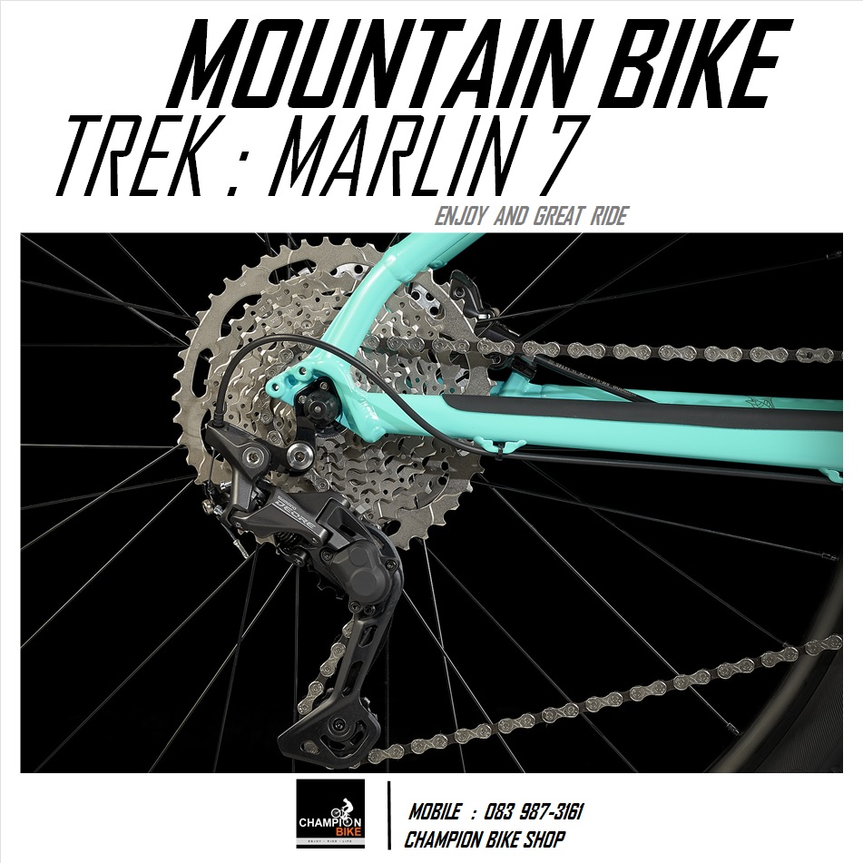 จักรยานเสือภูเขา TREK MARLIN 7 DISC MOUNTAIN BIKE - 2022 สีเขียวมินต์-ดำ