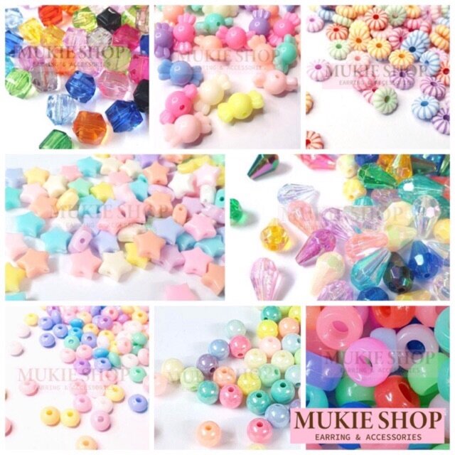 DIY ลูกปัดคละสี V.2 หลายแบบหลายขนาด แพ็ค