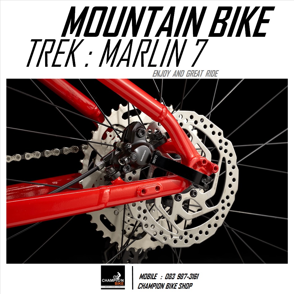 จักรยานเสือภูเขา TREK MARLIN 7 DISC MOUNTAIN BIKE - 2022 สีเหลือง-แดง
