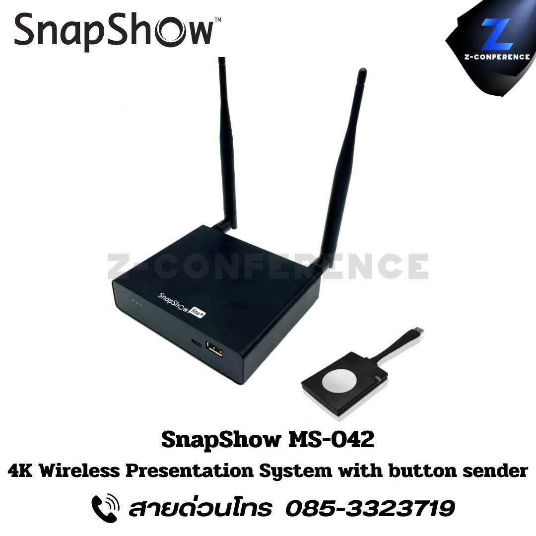 SNAPSHOW MS-042 4K Wireless Presentation System with button sender , Video Transmission System, wireless recording, Video Transmission,