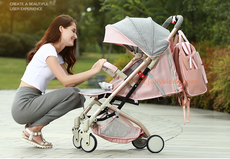 รถเข็นเด็กพับเล็ก Brand BN แบบพกพาน้ำหนักเบา 5.0 kg เพิ่มความยาวที่พักขา C10205