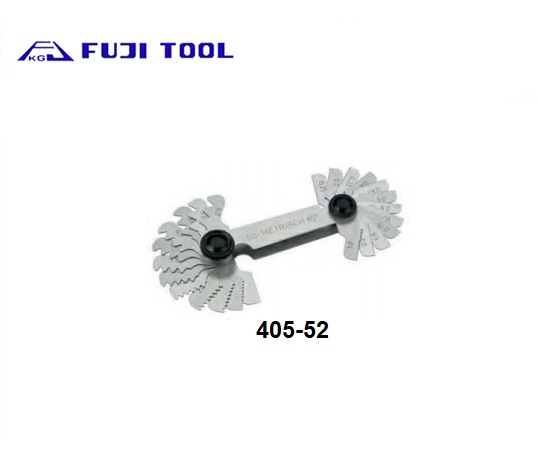 หวีวัดเกลียว ระบบนิ้ว-มิล (52 ใบ/ชุด) - Screw-pitch gauges(52 Pcs./Set),FUJI TOOL,405-52