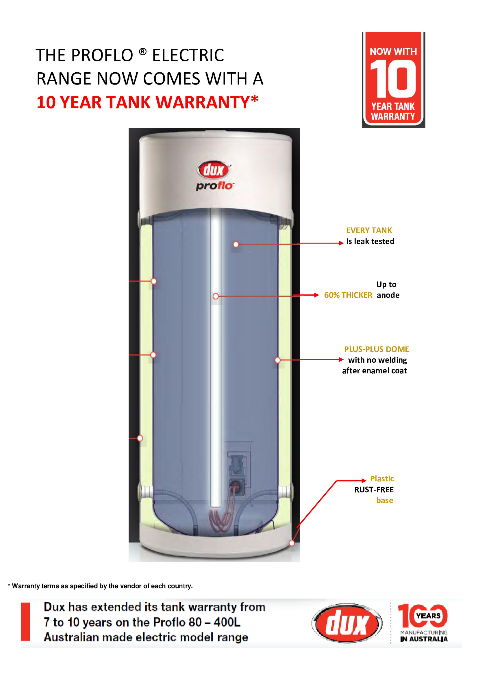 เครื่องทำน้ำร้อนDux 315T2 3.6KW