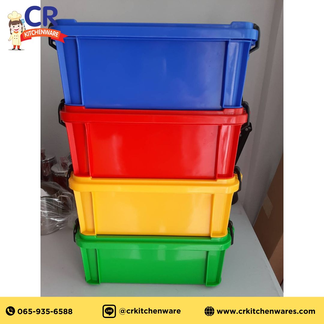 RW.8078+1 กล่องพลาสติกเนื้อหนา ขนาด 19.3x34x12.3cm. ตราเรืองวา (ราคาต่อใบ)