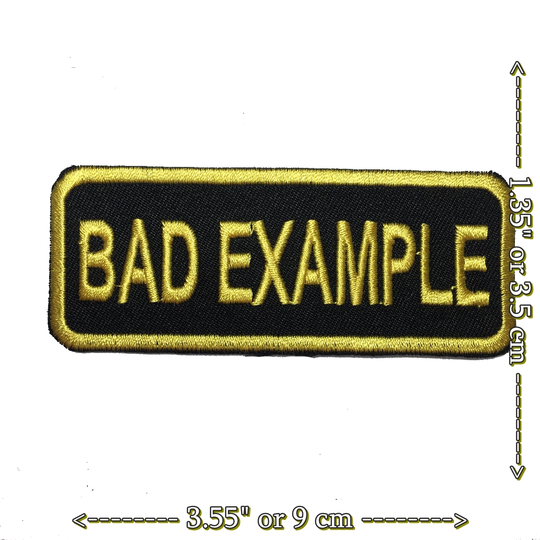 Bad Example ตัวรีดติดเสื้อ อาร์มรีด อาร์มปัก ตกแต่งเสื้อผ้า หมวก กระเป๋า แจ๊คเก็ตยีนส์ Quote Embroidered Iron on Patch