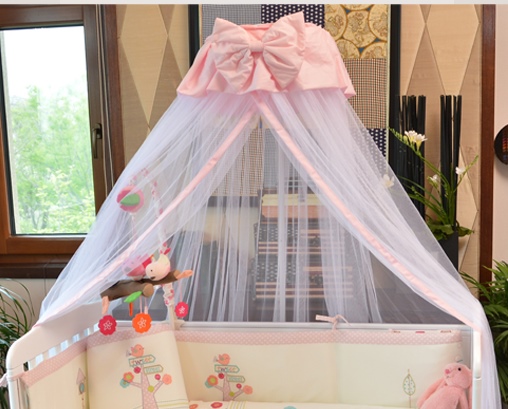 มุ้งกระโจม สีชมพู แบบสแตนด์ขาตั้ง คลุมถึงพื้นใช้ง่ายเคลื่อนย้ายสะดวก