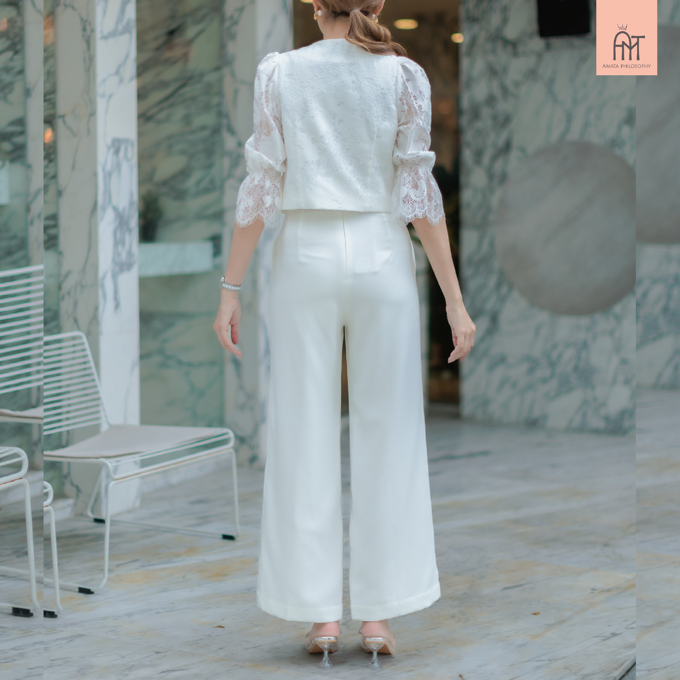 AMATA กางเกง CLASSIC FAIR ชมพู น้ำเงิน ขาว