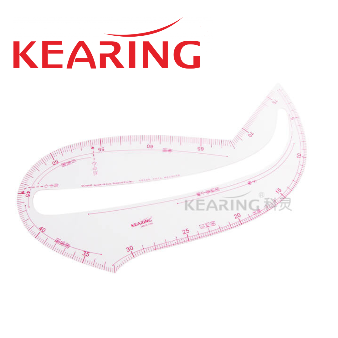 Kearing ไม้บรรทัดพลาสติกทรงโค้ง 75ซม.(6402)