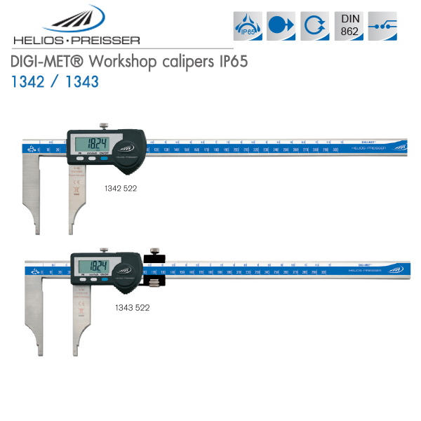 HELIOS-PREISSER,DIGI-MET Workshop calipers IP65,1342 / 1343