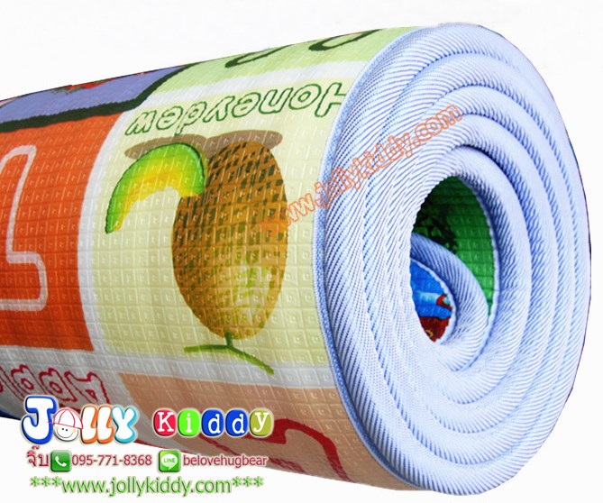 TP123052 แผ่นรองคลานสำหรับเด็ก คุณภาพดีเย็บขอบลายการ์ตูนสองด้าน