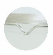 ตะแกรงพัก 1 ชั้น สแตนเลส มีขาตั้ง 4 มุม