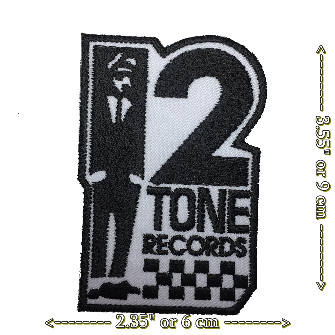 2Tone Record Music ตัวรีดติดเสื้อ อาร์มรีด อาร์มปัก ตกแต่งเสื้อผ้า หมวก กระเป๋า แจ๊คเก็ตยีนส์ Hipster Embroidered Iron on Patch