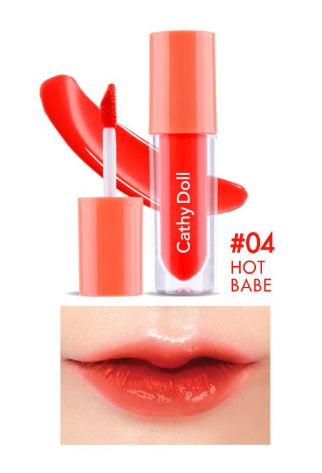Cathy Doll Glow Gel Tint 2.4G #04 HOT BABE เคที่ดอลล์ ลิปทินท์เนื้อฉ่ำ โกลว์เจลทินท์ 2.4G สี 04 HOT BABE