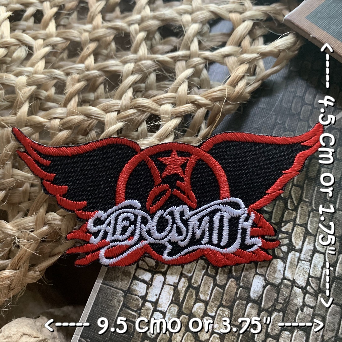 Aerosmith วงดนตรี ร็อค เฮฟวี่เมทัล พังค์ ตัวรีดแบบปัก อาร์มปัก ตัวรีดติดเสื้อ ตัวรีด ติดกระเป๋า ติดหมวก ติดแจ๊คเก็ต Rock Iron on Embroidered Patch