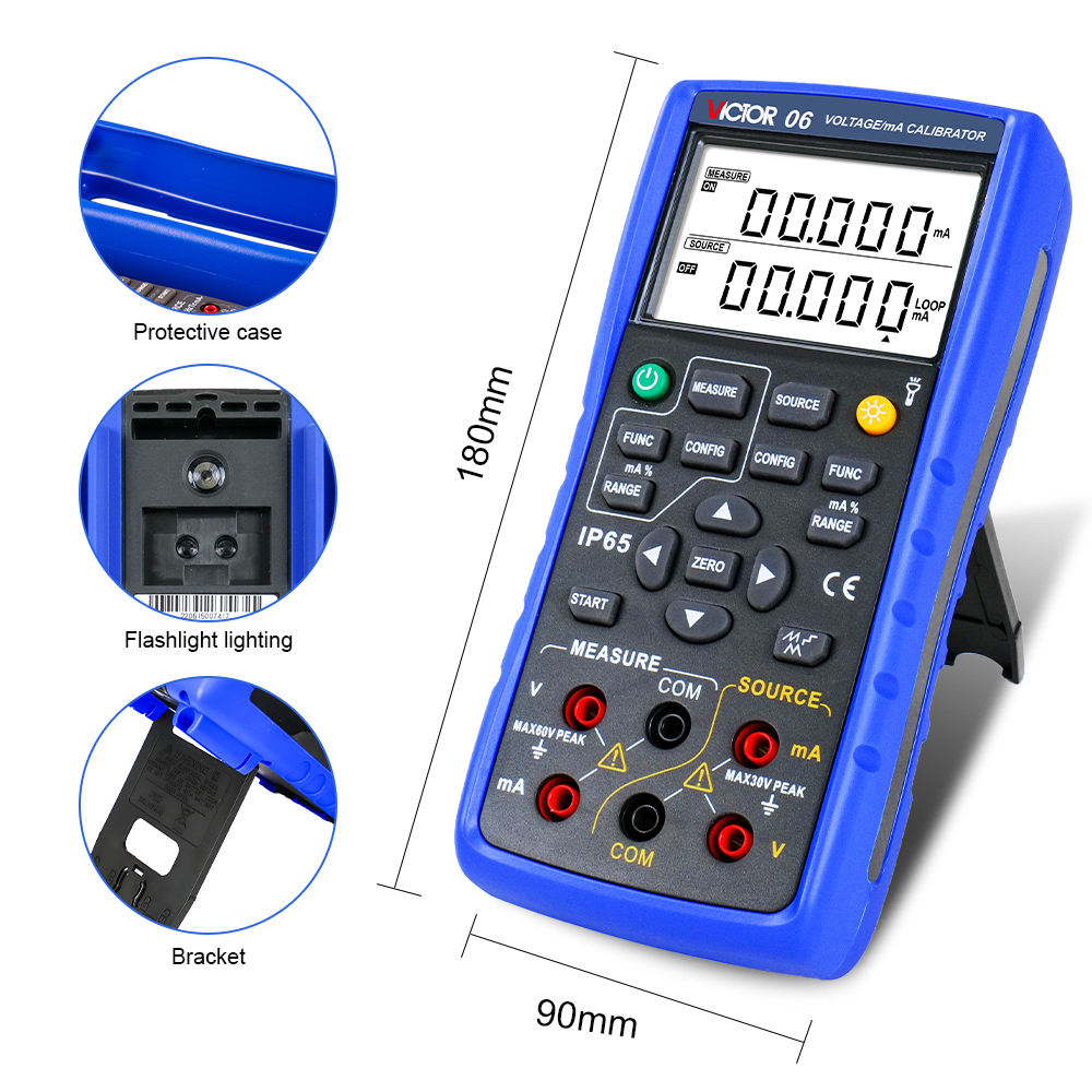 VICTOR 06, V/mA calibrator measure DCV DCA simulating output DC voltage, DC current Multi-function Calibrator,