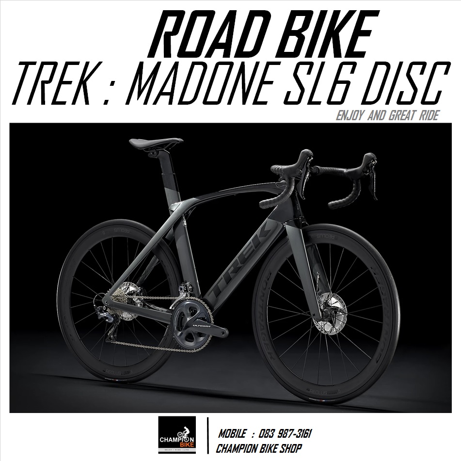 จักรยานเสือหมอบ TREK MADONE SL 6 DISC AERO ROAD BIKE - 2021 สีเทา-ดำ