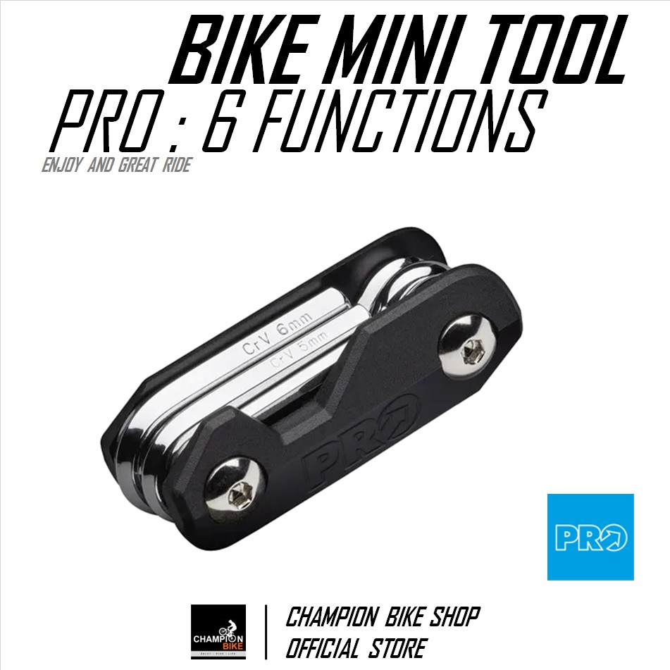 ชุดเครื่องมือพับจักรยาน 6 ชิ้น PRO : MINITOOL 6 - BIKE FOLDING MULTI TOOL 6 IN 1