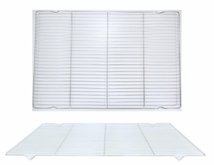 ตะแกรงพัก 1 ชั้น สแตนเลส มีขาตั้ง 4 มุม